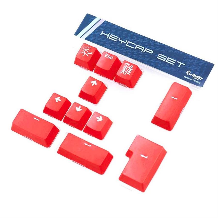 SET DE 11 KEYCAPS TECLADO DUCKY CHANNEL PBT - CORAL RED