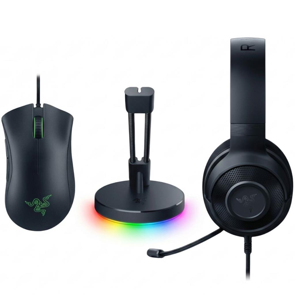 COMBO RAZER GAME ON BUNDLE MOUSE + AURICULAR + BUNGEE