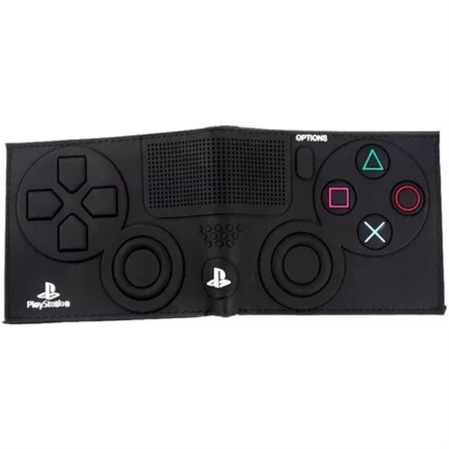 BILLETERA ENGOMADA JOYSTICK PS4 NEGRO