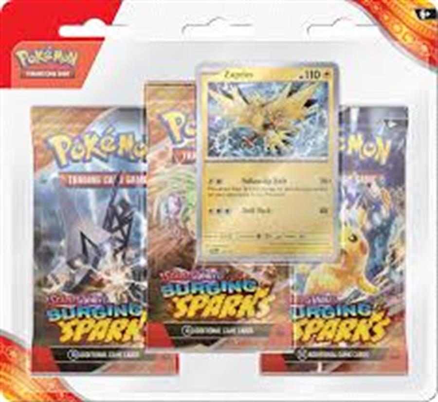 POKEMON TCG SURGING SPARKS TRIPLE PACK ESP
