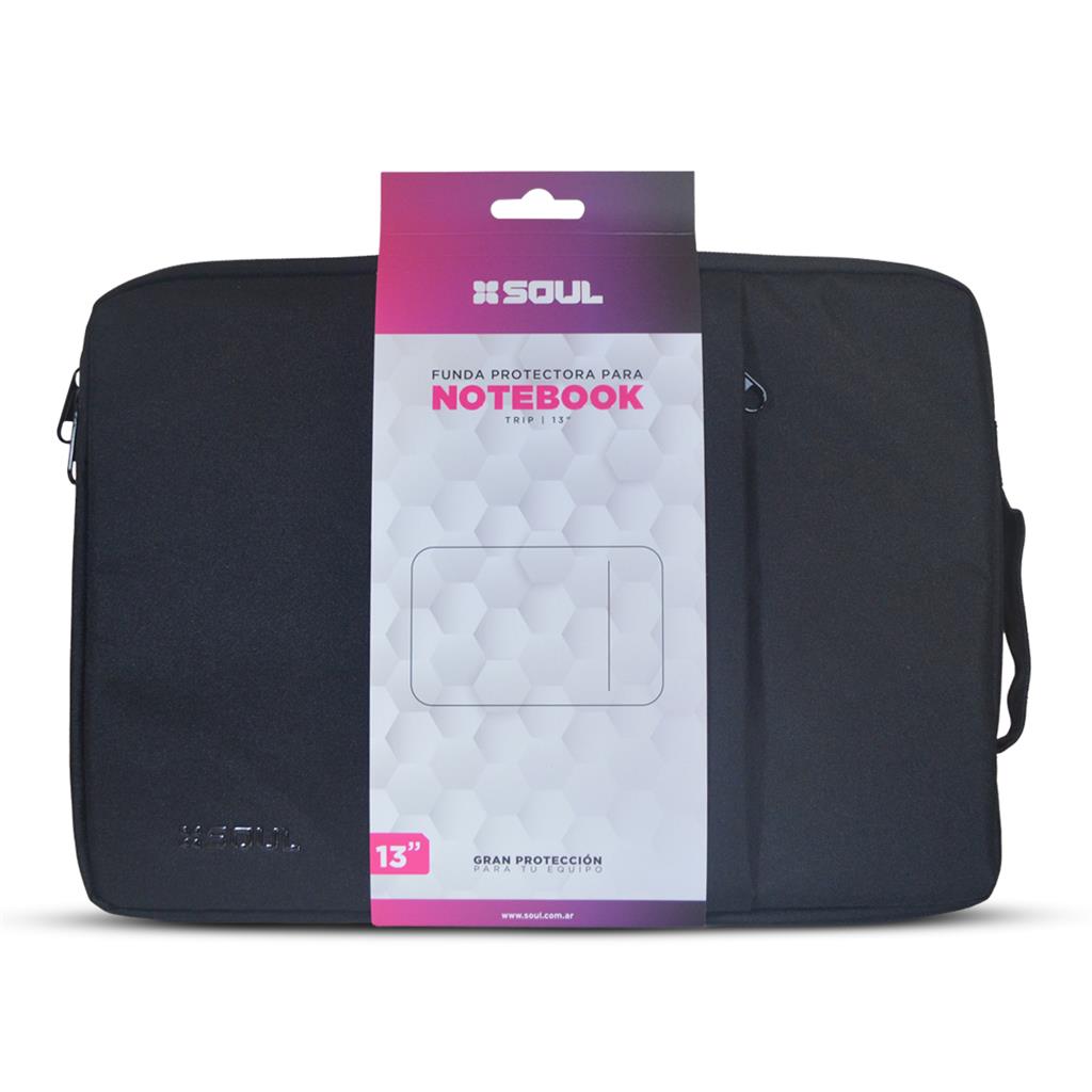 FUNDA PARA NOTEBOOK SOUL TRIP C/CIERRE 13.3" - NEGRO